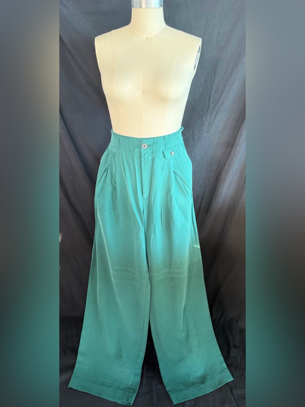 A New Day size 10 Super Soft High-Waist Wide Leg Pants in Teal Green